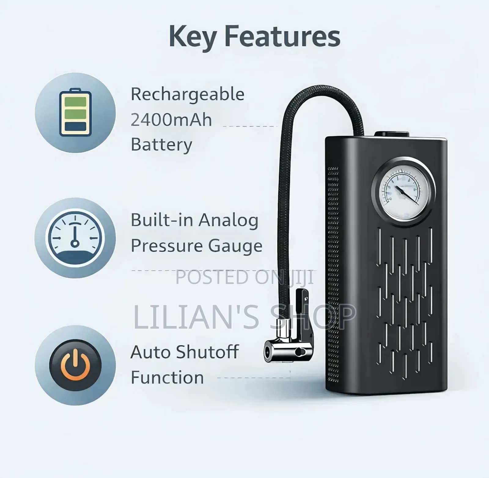 Cordless Air Pump for Car & Bike Tyres