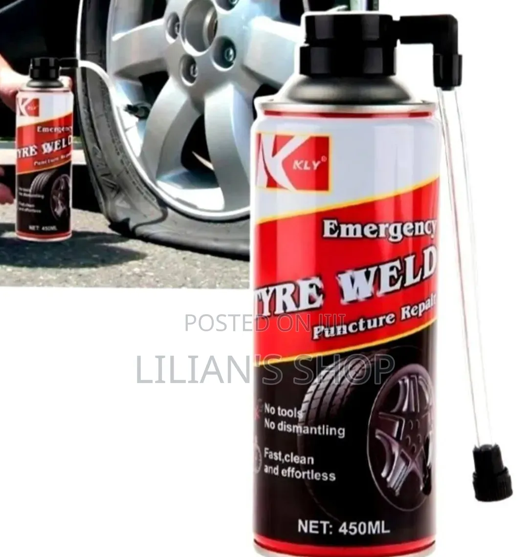 KLY Emergency Tyre Weld Puncture Repair and Inflator Spray