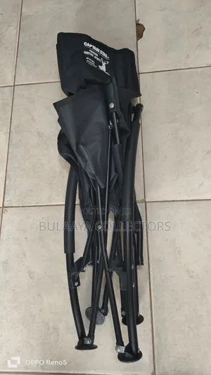 Japanese Captain Stag Low Style Easy Camping Chair, in Black.