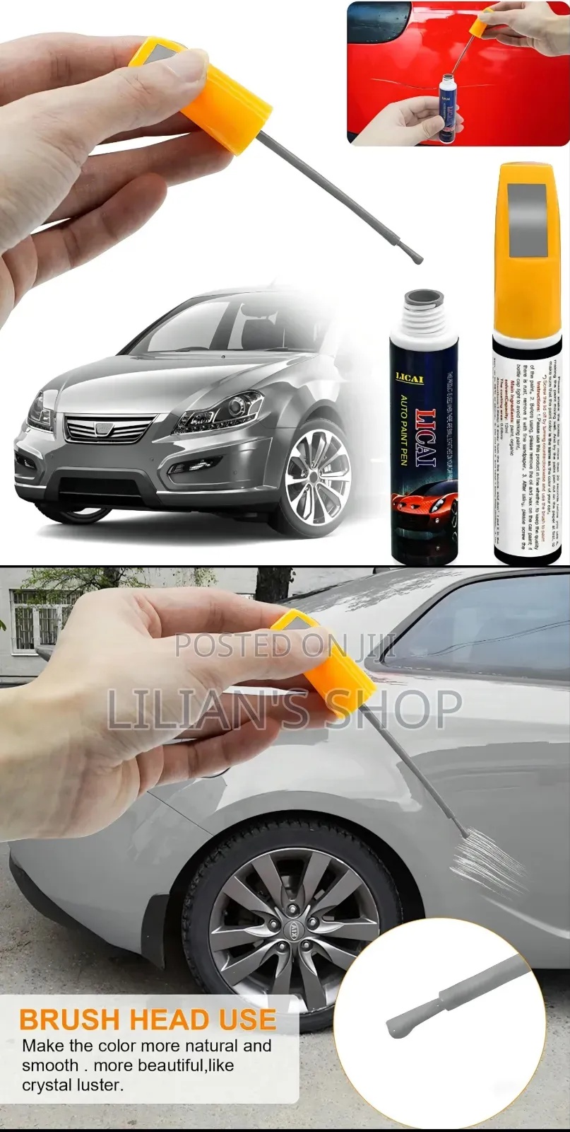 3pcs Lical Auto Paint Touch-Up Pen- Flash Silver