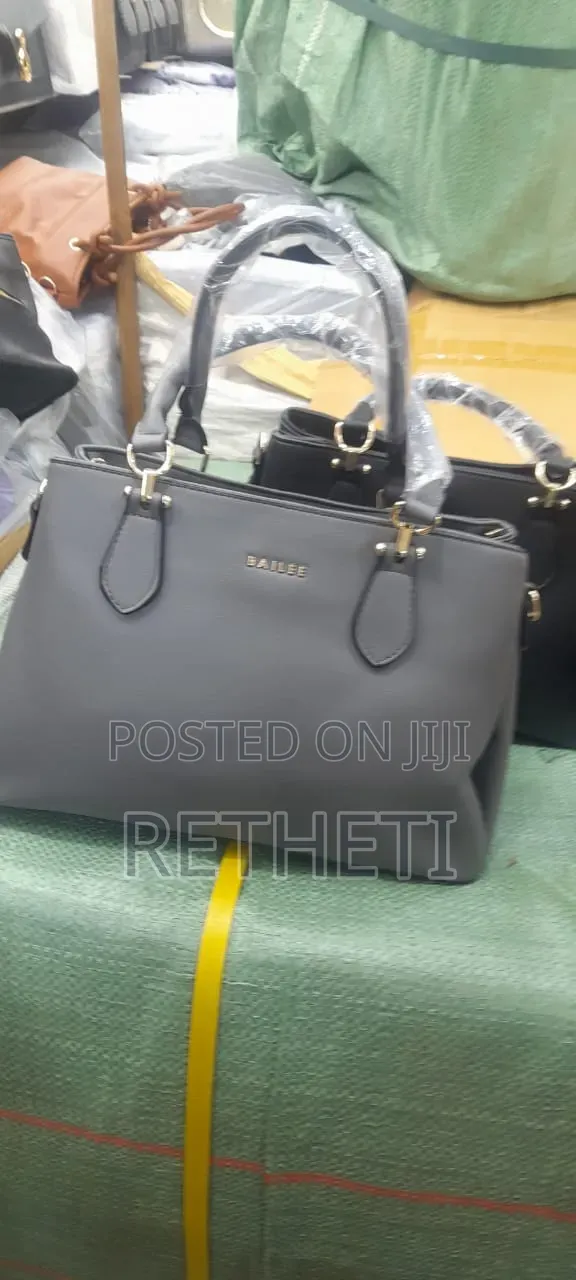 Three-Zipped Handbag and Matching Wallet Set