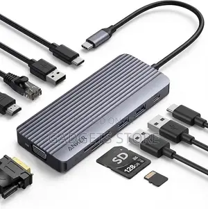 Dual-Display USB-C Hub (10-in-1), 4K @ 30Hz HDMI Display With 100W Max