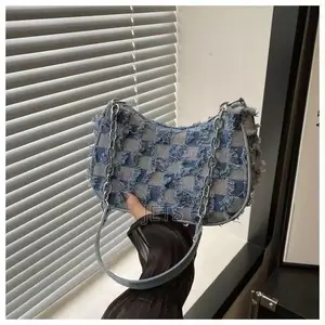 Star Denim Shoulder Bag