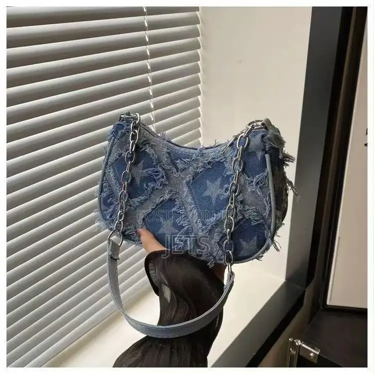 Star Denim Shoulder Bag