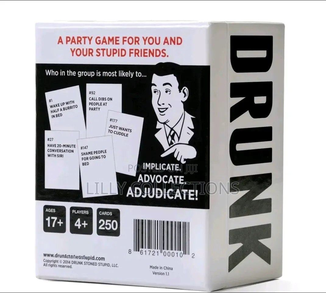 Drunk Stoned or Stupid Game Cards