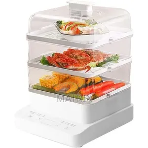 3-Tier Electric Food Steamer / Cooker With Digital Display and Timer