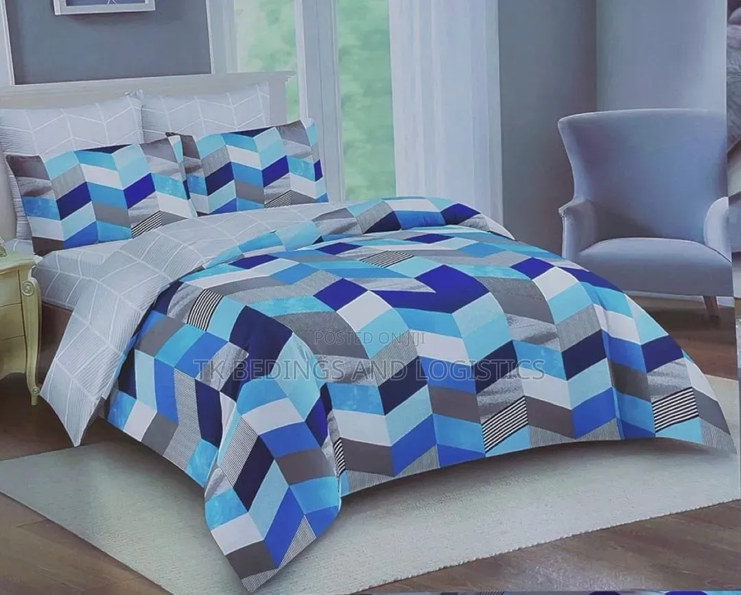 3D Block Print Bedcover