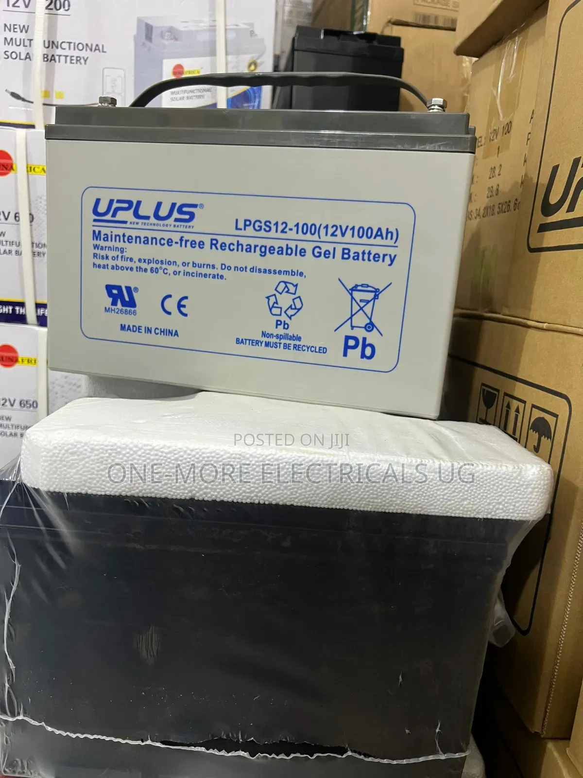 UPLUS 100ah/12volts Gel Battery Maintenance Free