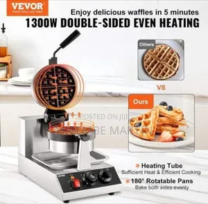 Heavy-Duty Single Round Waffle Maker (Commercial Grade)