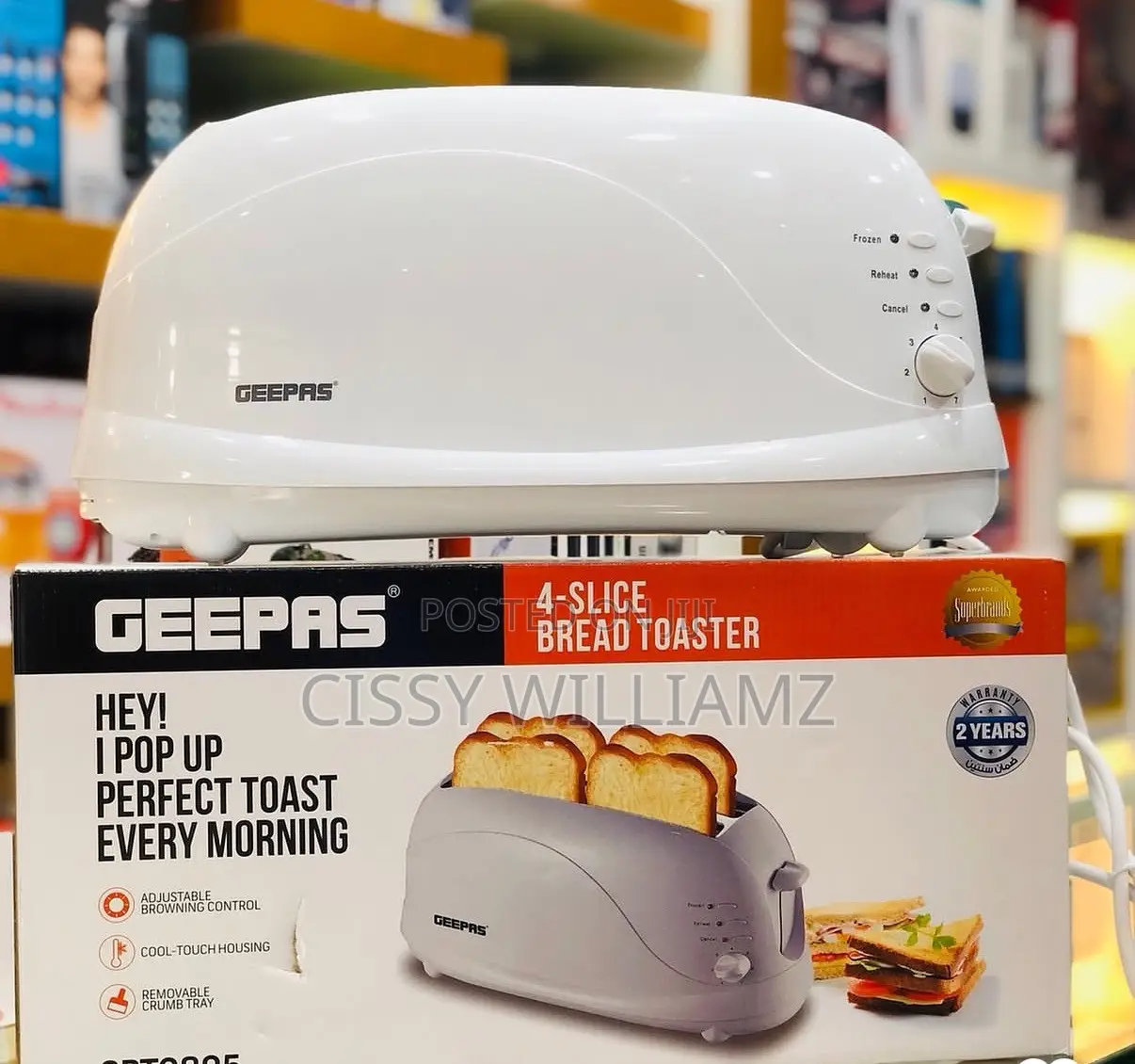 Geepas 4 Slice Bread Toaster