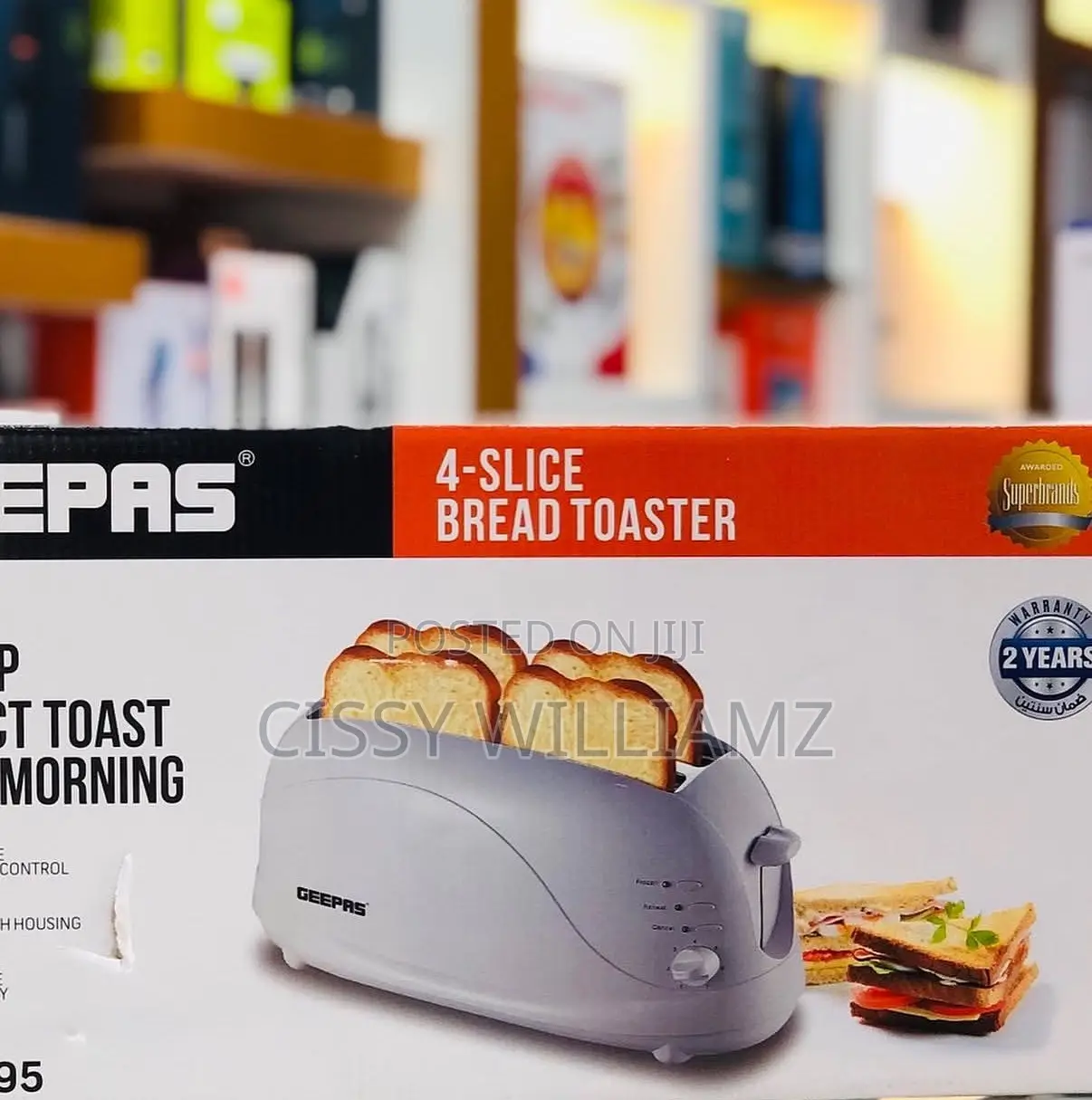 Geepas 4 Slice Bread Toaster