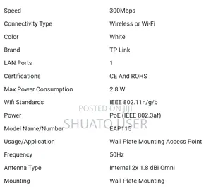 TP-Link N300 Wireless N Wall-Plate