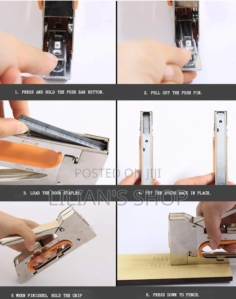 Heavy-Duty Manual Staple Gun Tacker
