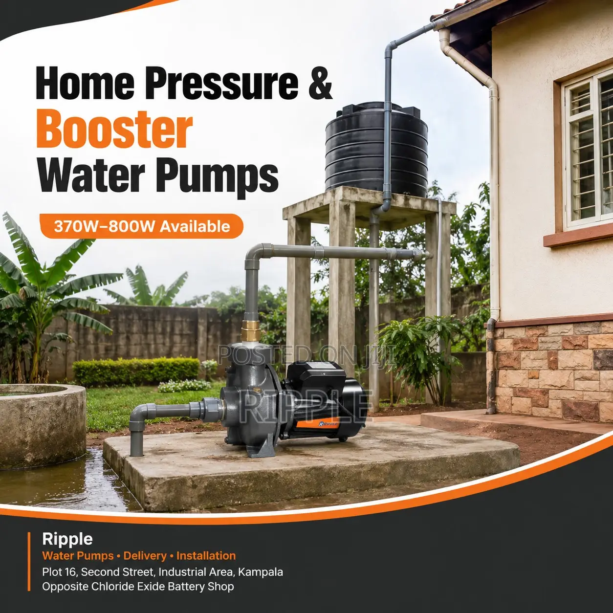 370W–800W Home Pressure & Booster Water Pumps