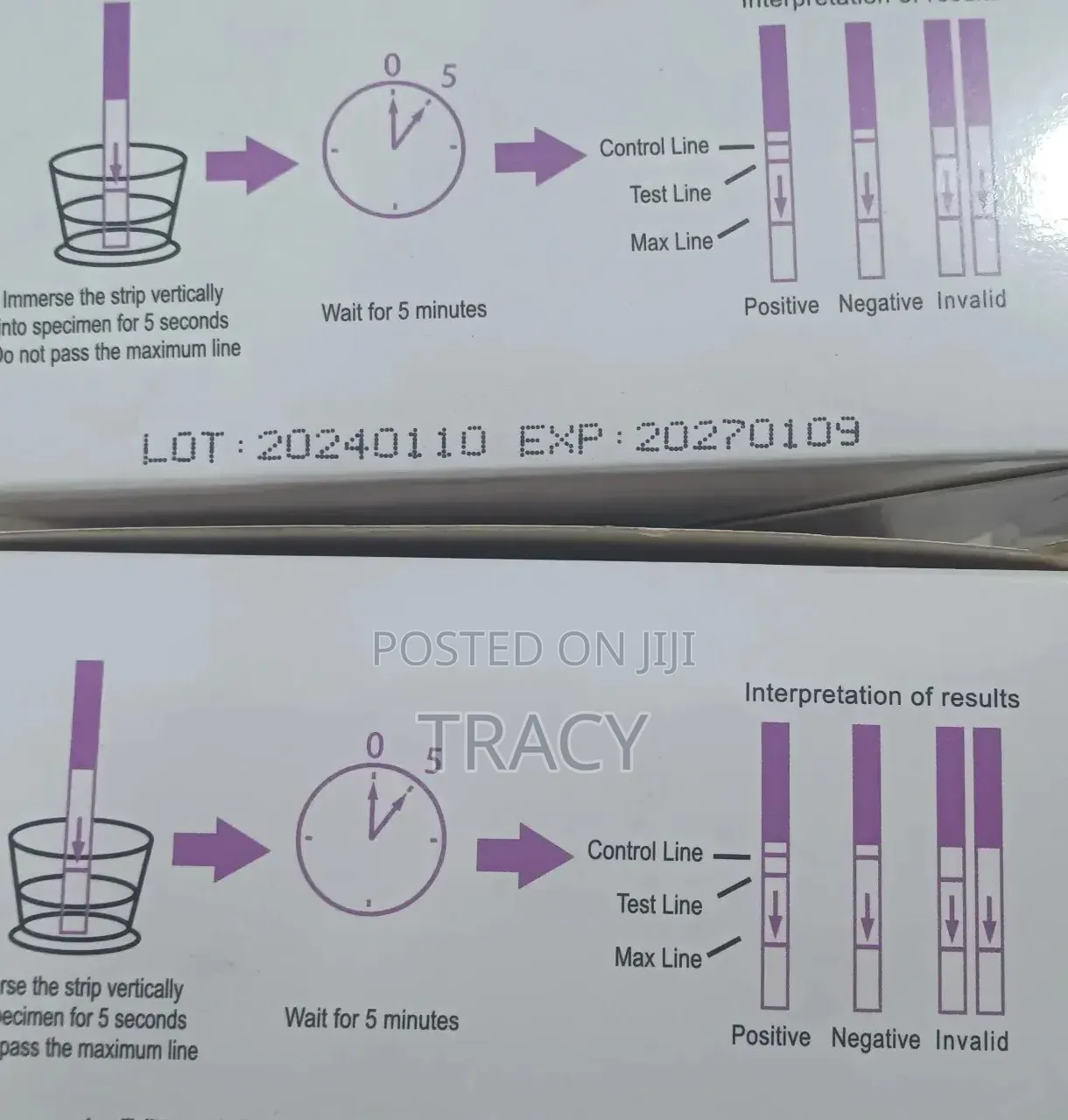 Boxes of 100 HCG Pregnancy Test Strips