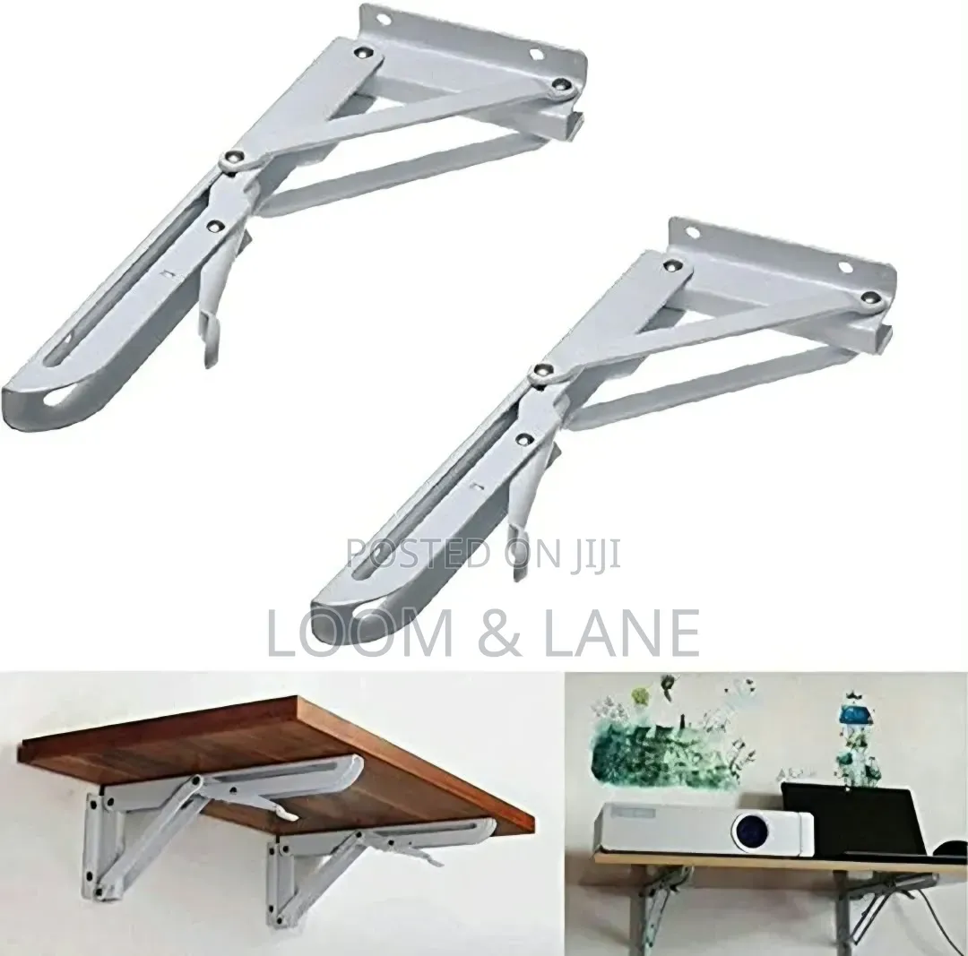 10" Heavy-Duty Metal Folding Shelf Brackets a Pair