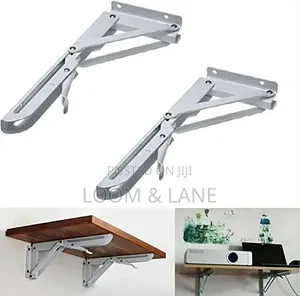 10" Heavy-Duty Metal Folding Shelf Brackets a Pair