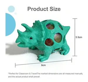Children Dinosaur Stress Ball Kids Green Triceratops Shape Vent Ball