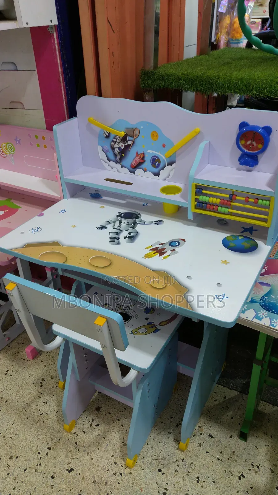 Adjustable Kids Study Desk &Amp; Chair Set With Storage