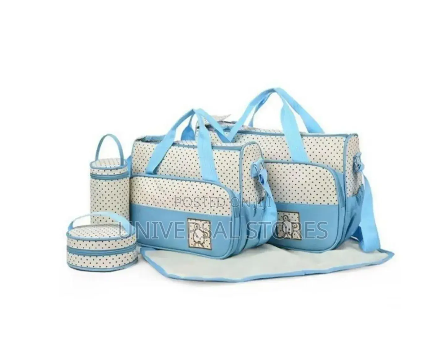 5pcs in 1 Baby Bag Diapers Baby Bag- Blue/Black