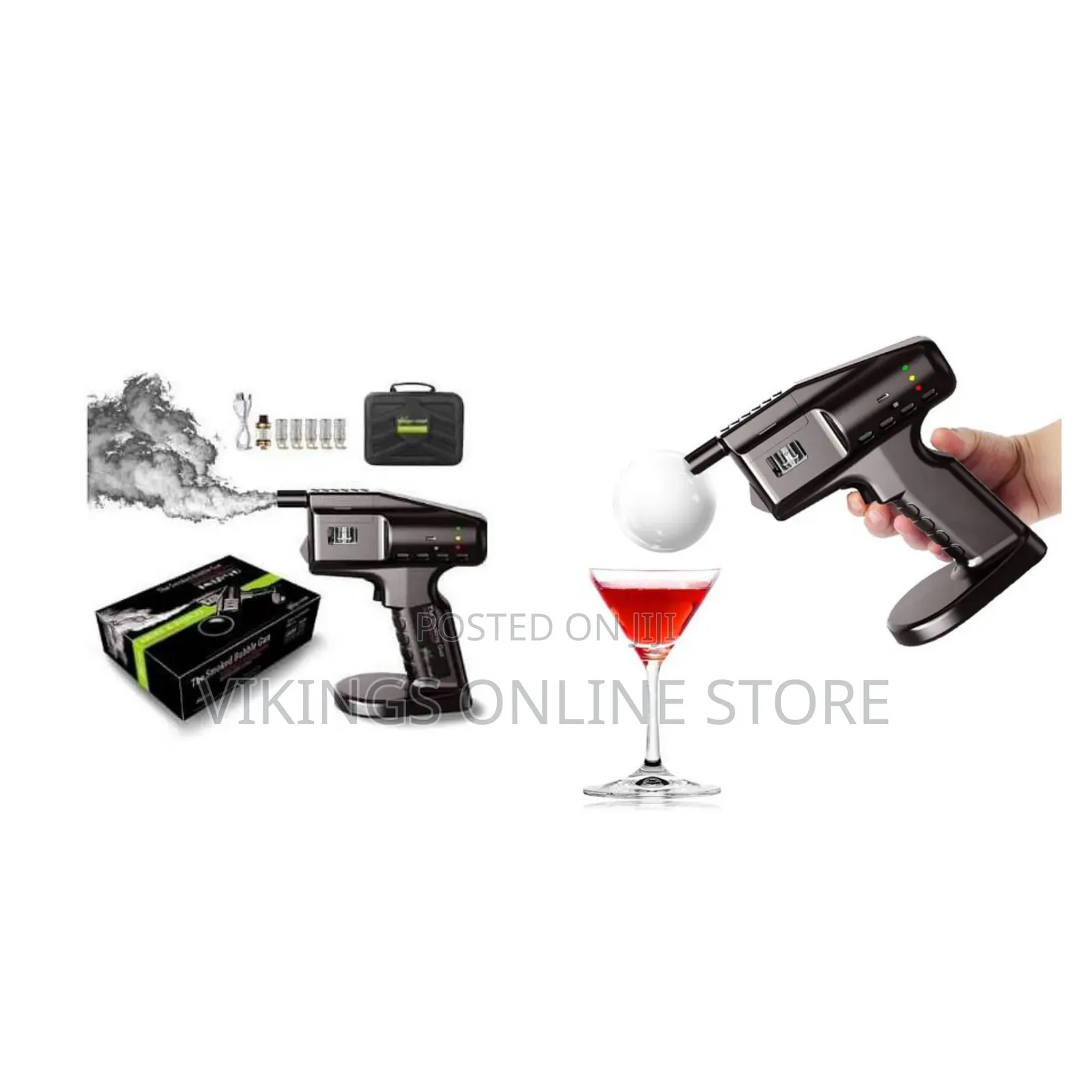 Handheld Cocktail Smoke Bubble Gun Kit