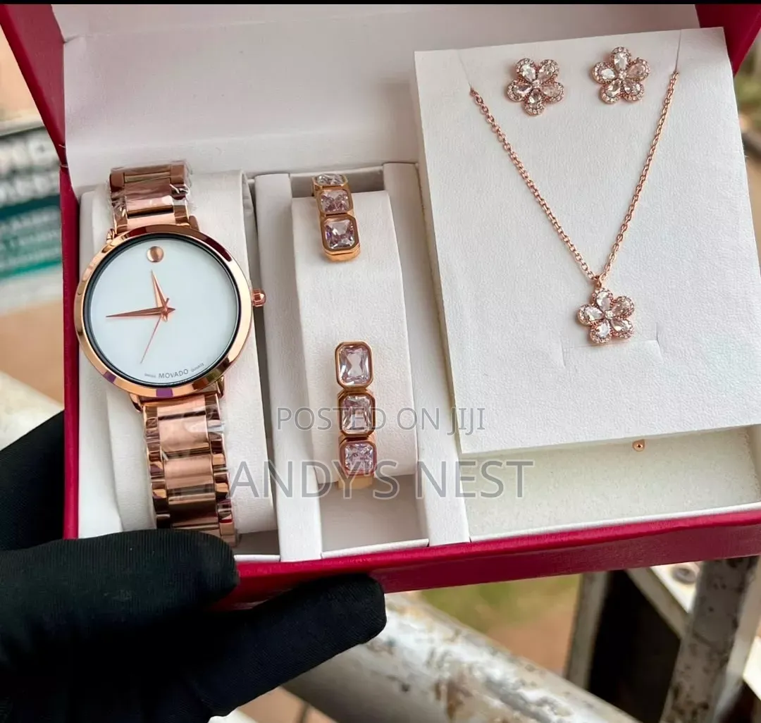 Movado Ladies Watch With a Bangle and a Necklace