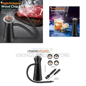 Black BORUiT Portable Smoke Infuser With an Attached Flexible Hose