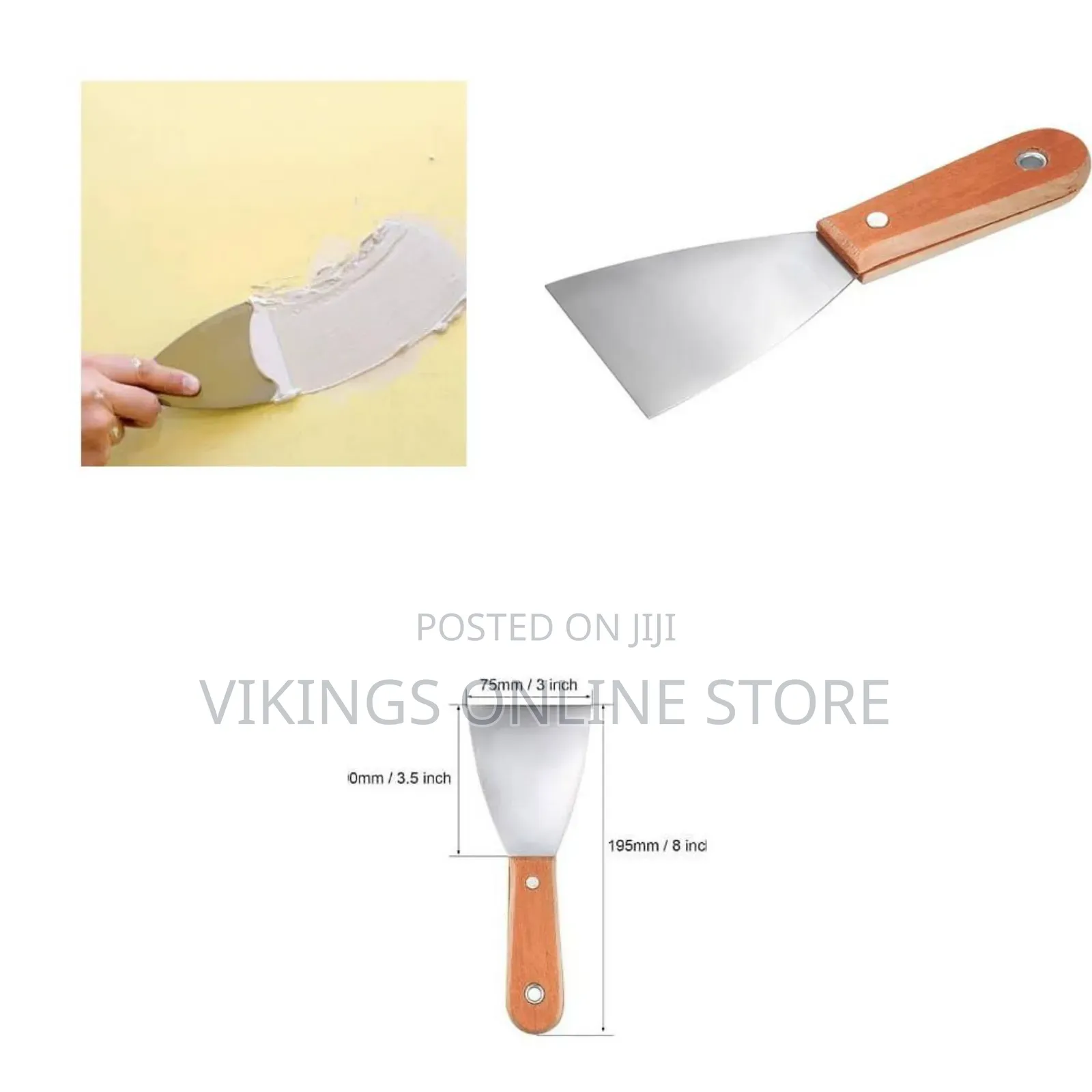 3-Inch (75 Mm) Metal Putty Knife and Scraper