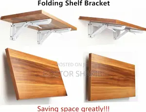 10" Heavy-Duty Metal Folding Shelf Brackets a Pair