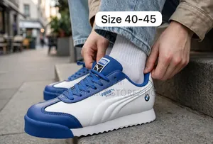 Blue , White K Shoes Man's Shoes SSS Puma Roma