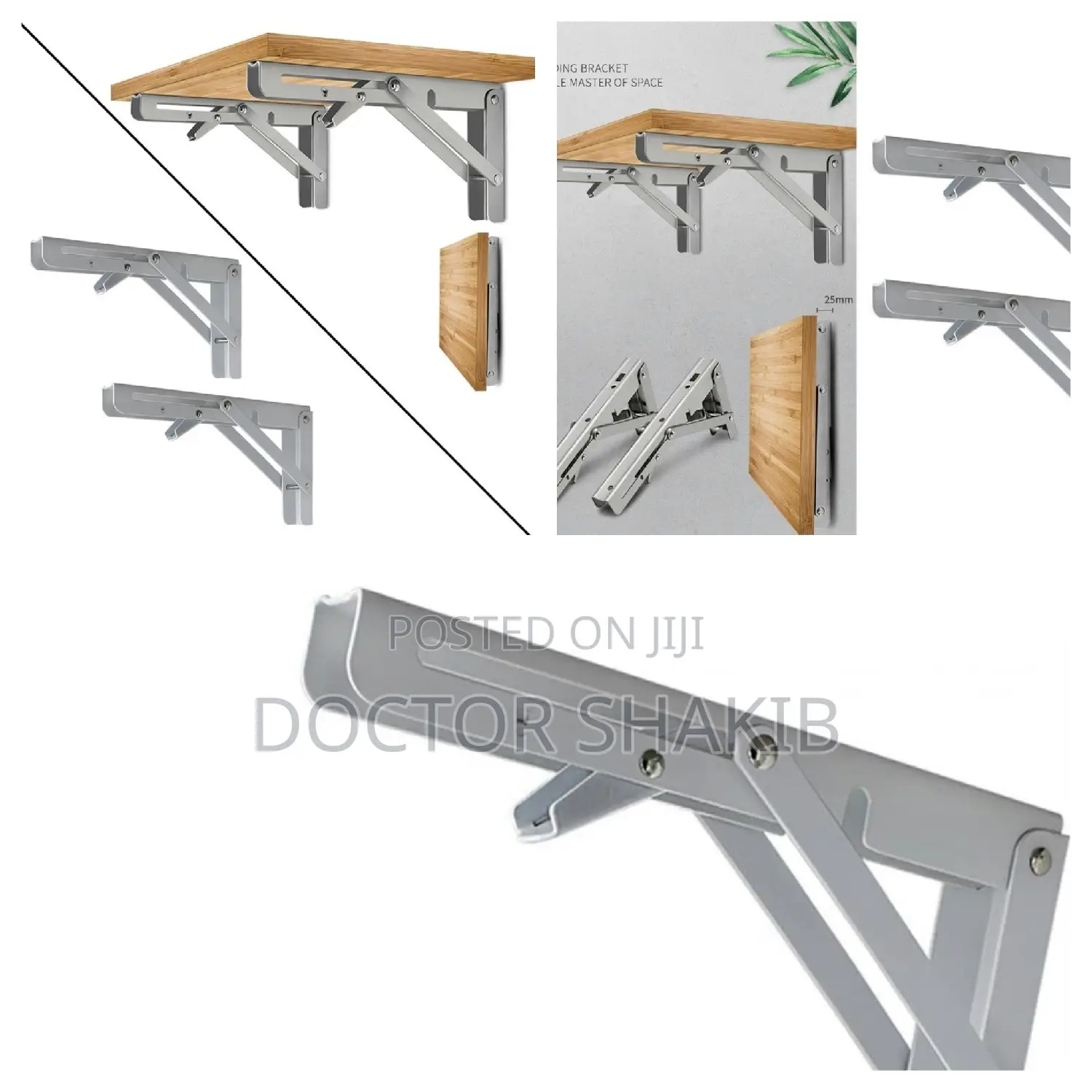 18" Heavy-Duty Folding Shelf Brackets