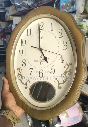 Japanese MAG "MORI No NAKA No TOKEI" Wood-Framed Analog Wall Clock.