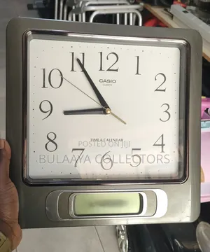 Japanese Vintage Casio Time & Calendar IC-360 Square Wall Clock.