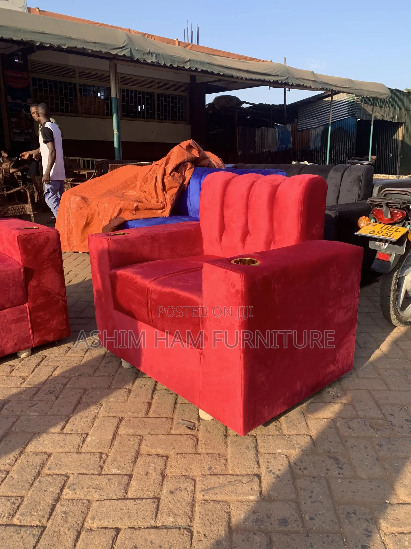 Red Sofa Set