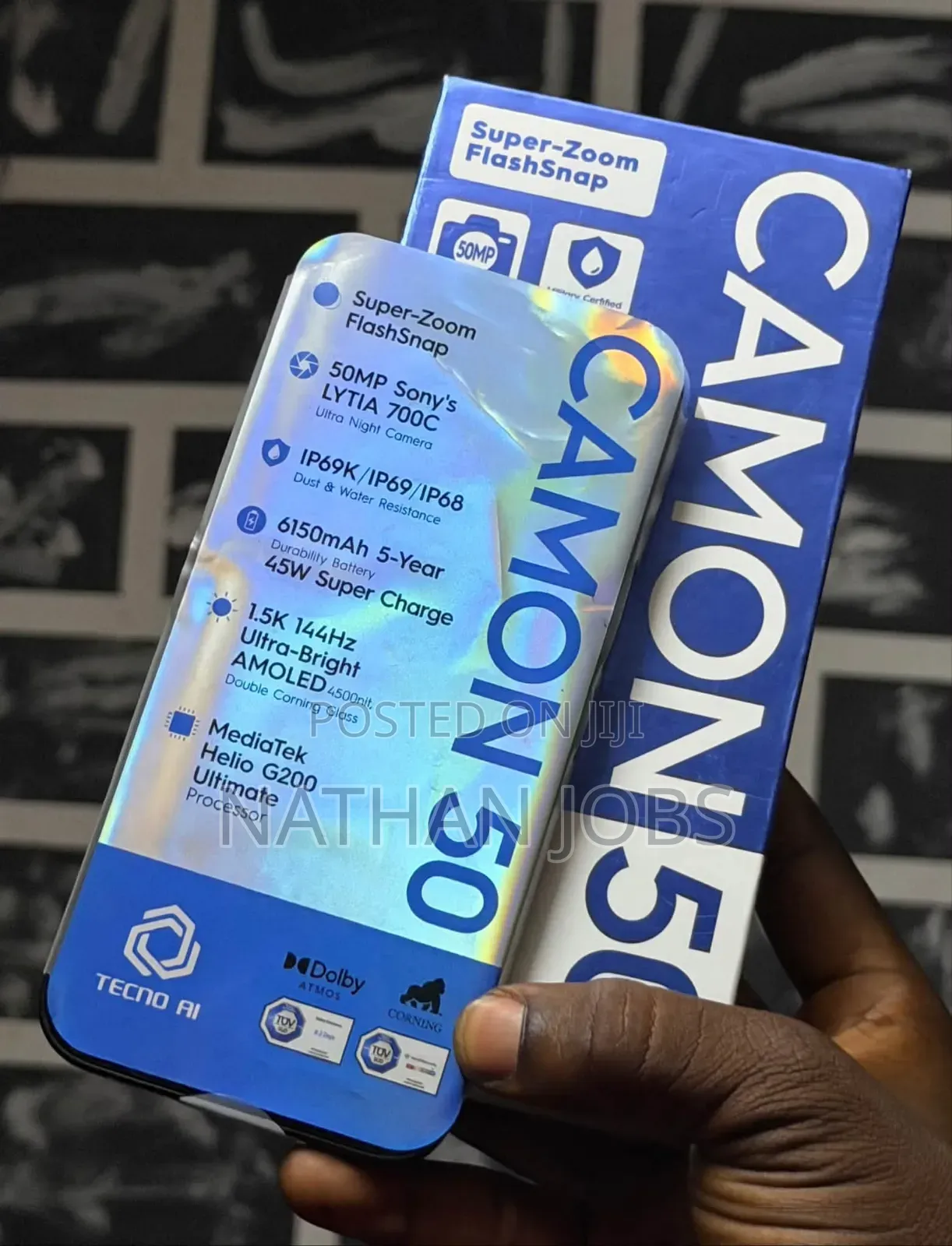New Tecno Camon 50 256 GB Black