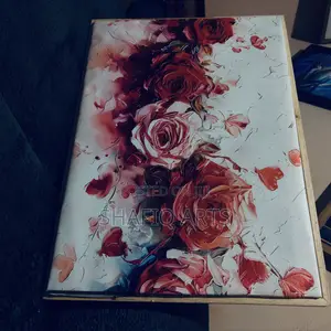 Rose Flower Art Framed Canvas
