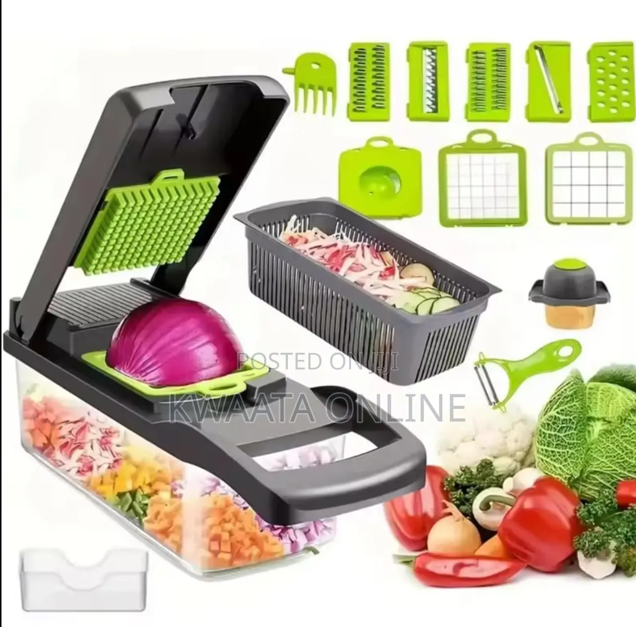 16 PCS Veggie Slicer, Multi-Purpose Vegetable Chopper