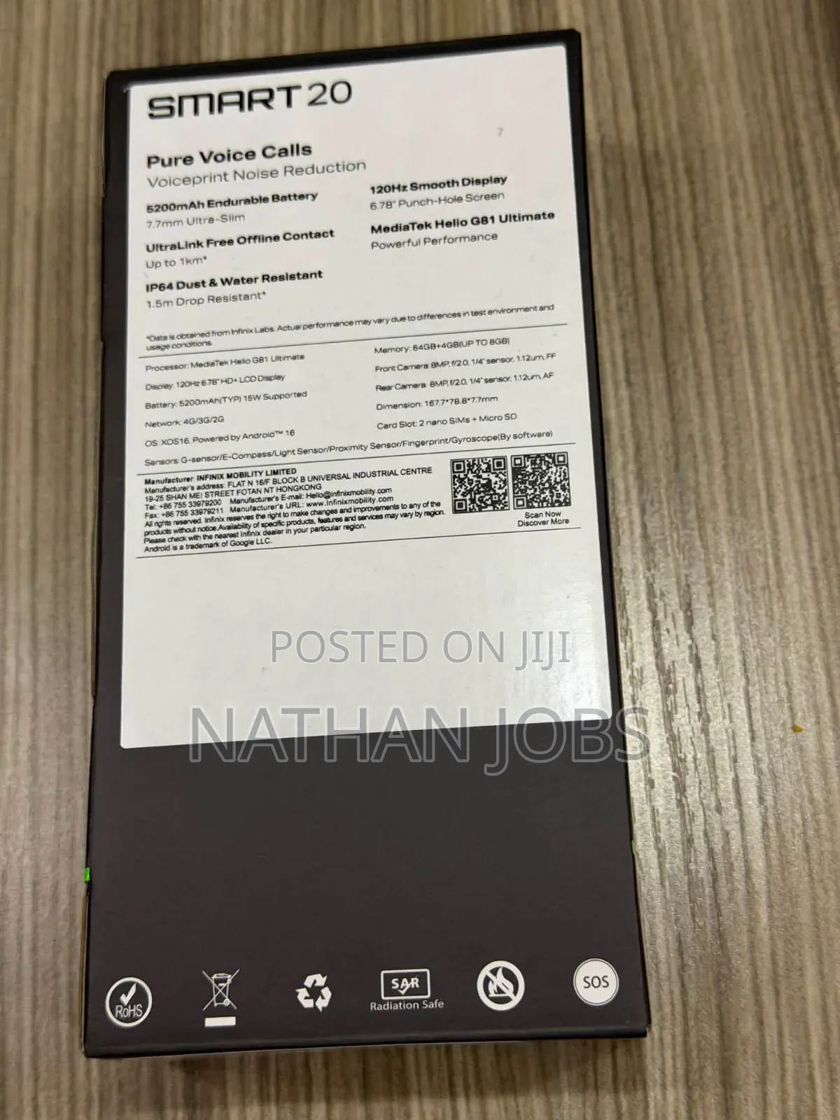 New Infinix Smart 20 128 GB Orange