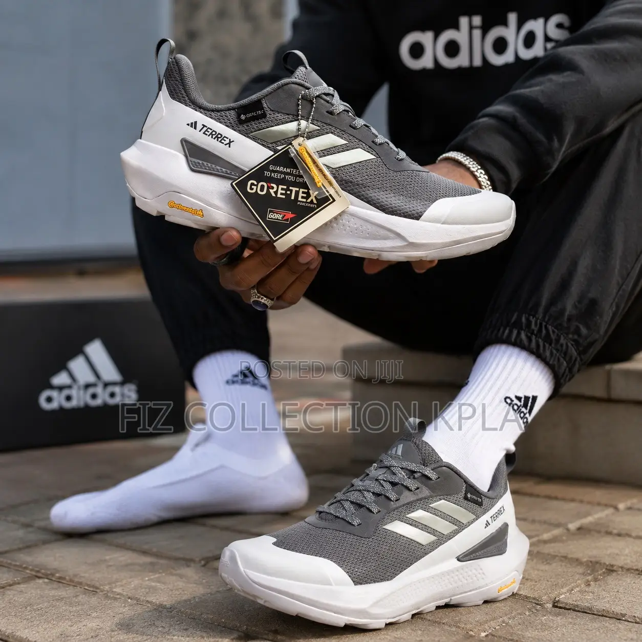 Adidas Terrex Grey White Waterproof Outdoor Sneakers