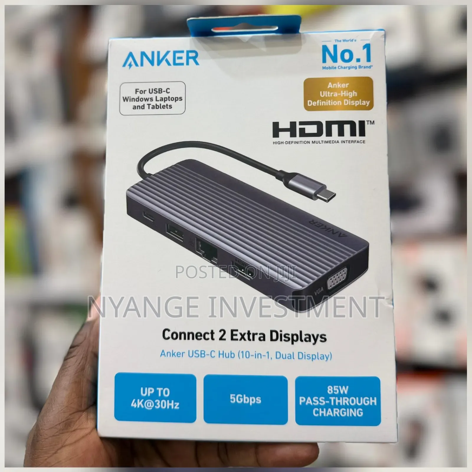 Anker USB-C Hub (10-in-1, Dual Display) .
