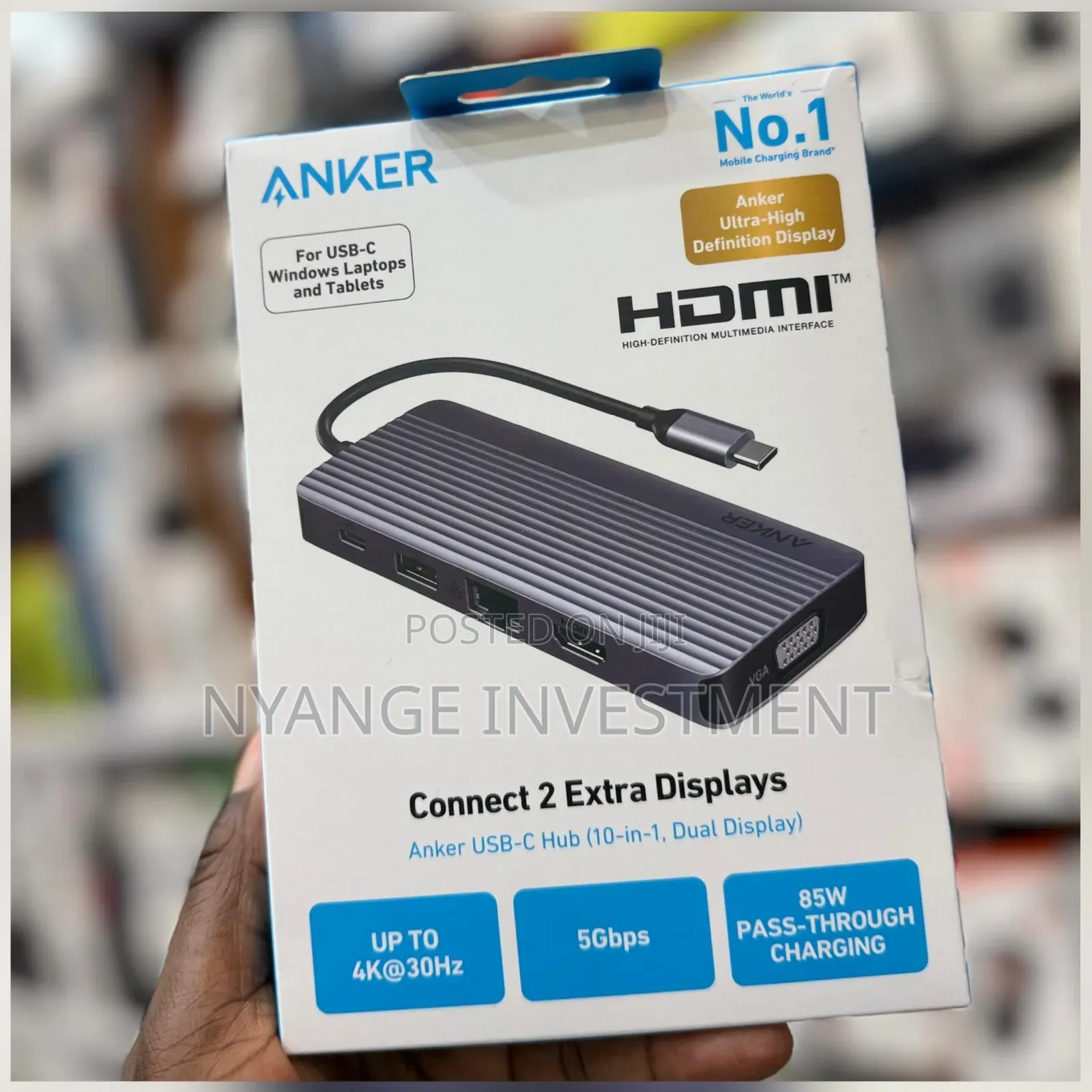 Anker USB-C Hub (10-in-1, Dual Display) .