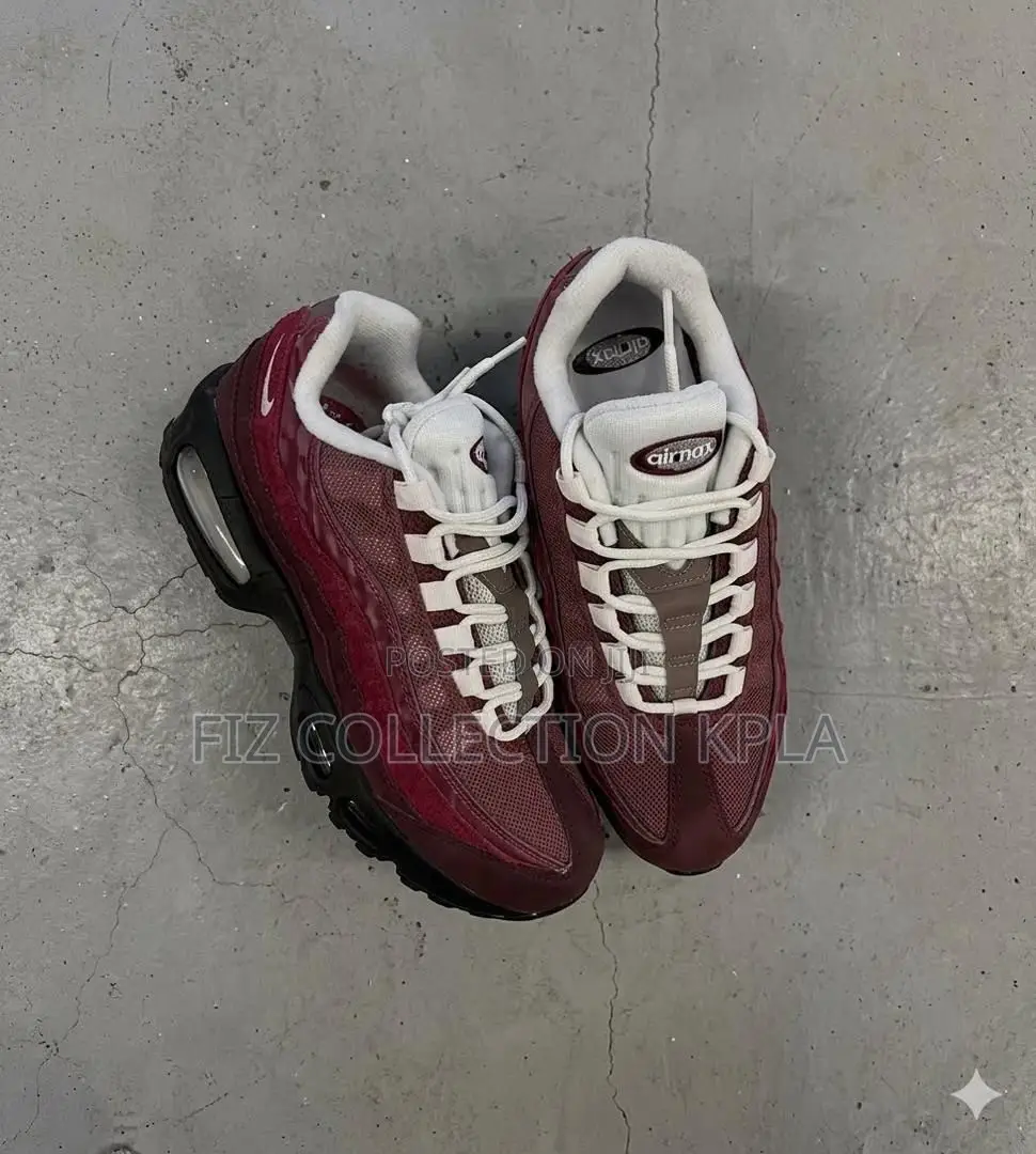 Original KITH X Nike Air Max 95 El Dorado Burgundy Sneakers