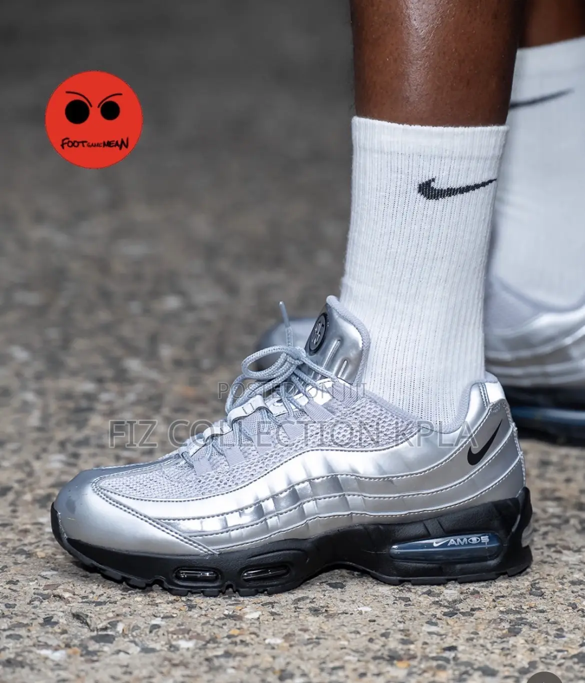 Original Nike Air Max 95 SE Big Bubble  90 Metallic Silver Sneaker