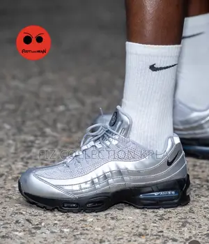 Original Nike Air Max 95 SE Big Bubble  90 Metallic Silver Sneaker