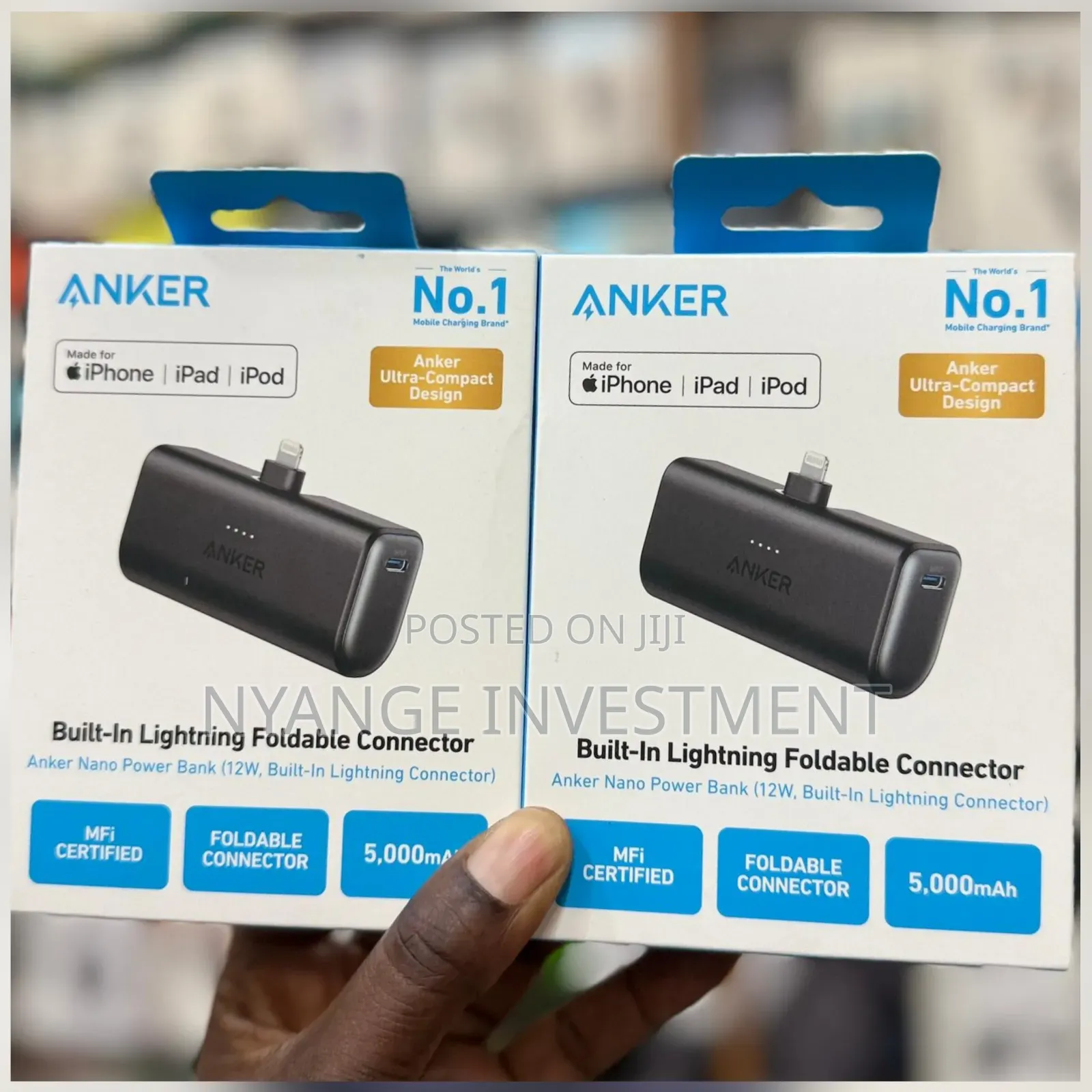 Anker Nano Power Bank (12W, Built-in Lightning Connector.