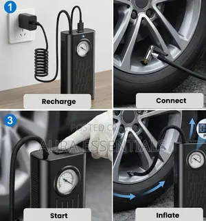 LLZ-668 Portable Cordless Air Compressor and Tyre Inflator.