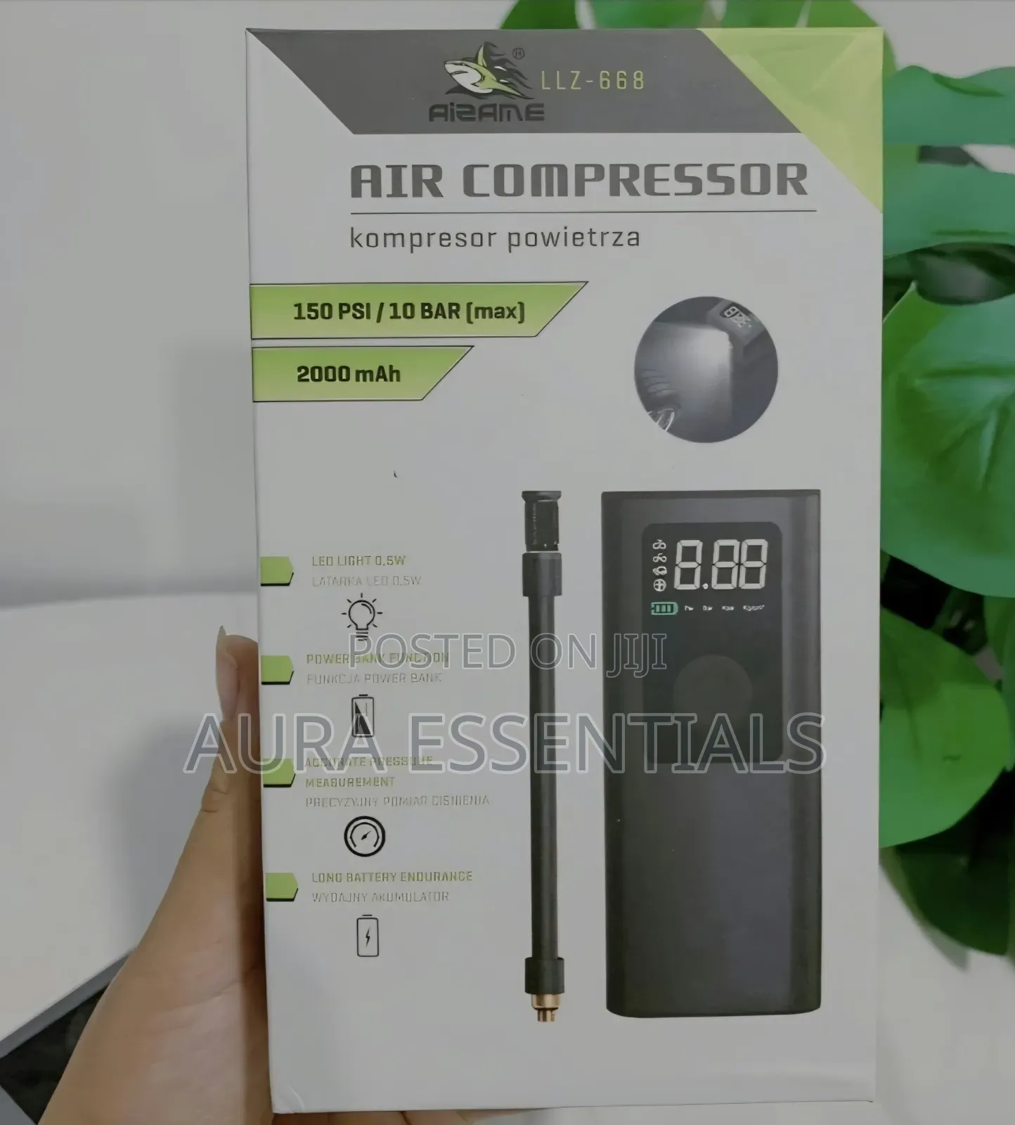 LLZ-668 Portable Cordless Air Compressor and Tyre Inflator.