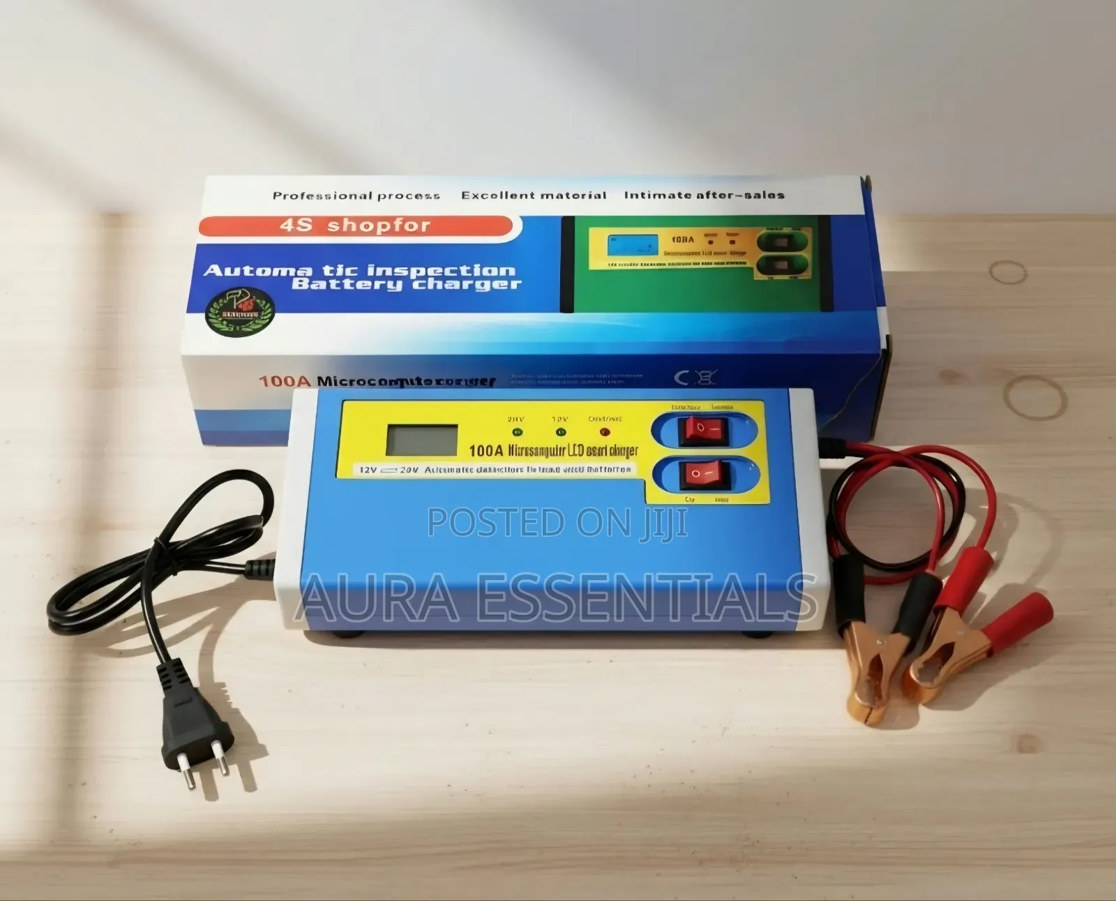 100A Microcomputer-Controlled LCD Smart Car Battery Charger