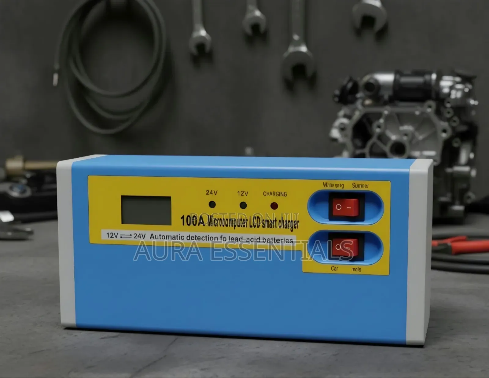 100A Microcomputer-Controlled LCD Smart Car Battery Charger