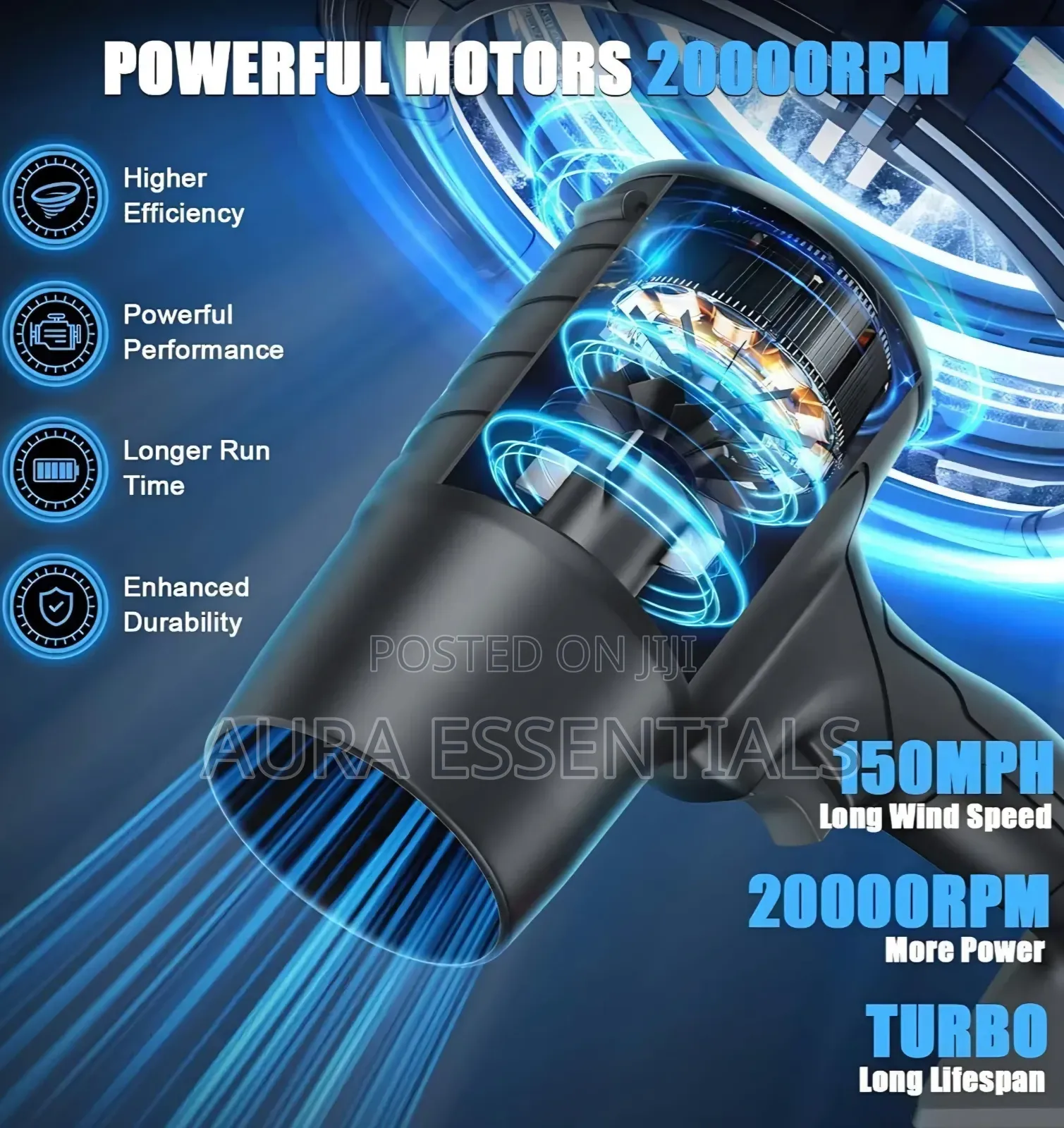 Turbo Jet Blower Cordless Air Duster